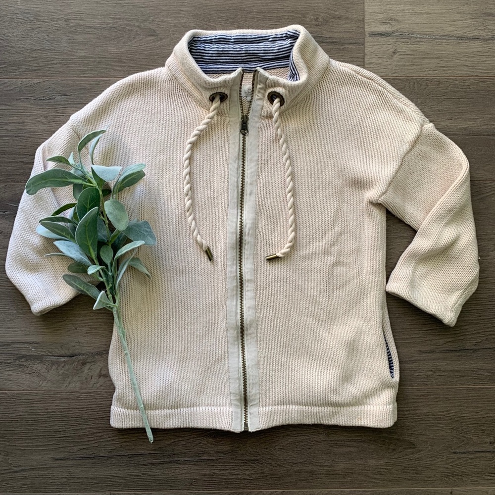 LOFT zip up sweater
